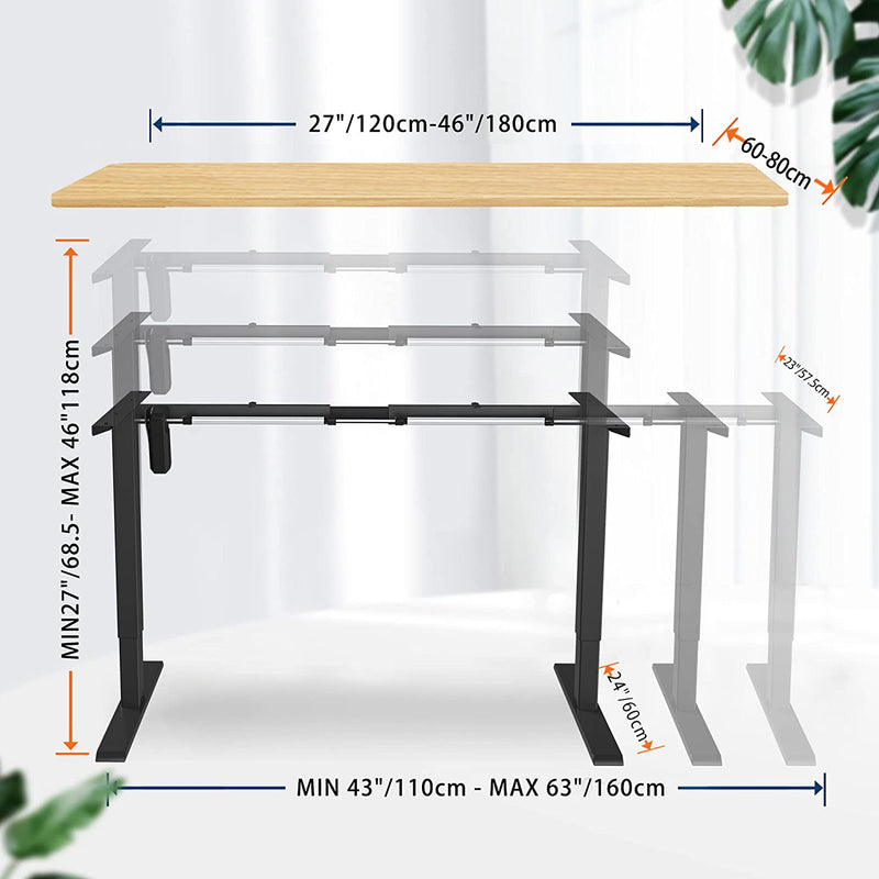 Maidesite Standing Desk Frame Single Motor