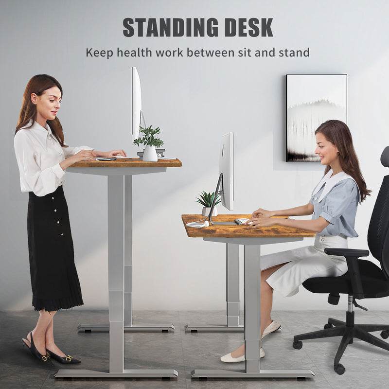MAIDeSITe Adjustable Height Electric Standing Desk 48 x 24 inch Dual Motor