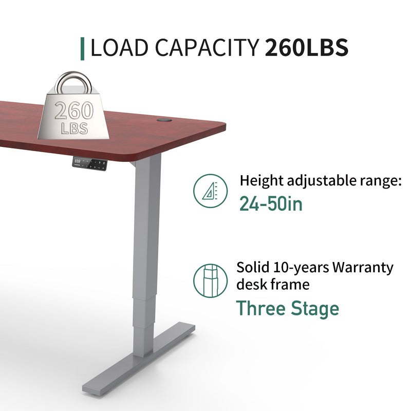 MAIDeSITe Height Adjustable Electric Standing Desk 55 x 28 Inch